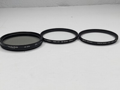 58mm Set of 3 - Rocketfish Circular Polarizer and 2 K&F Concept UV Filters MC