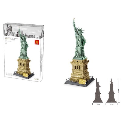 WANGE 1577 Pcs Statue of Liberty New York Building Blocks World Architecture