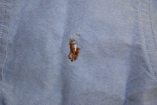 Polo Ralph Lauren Classic Flesh Pony Oxford Dress Shirt Blue BOYS 5 LIKE DAD - Picture 5 of 16