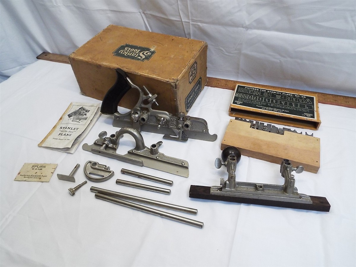 Minty Stanley 45 Combination Plow Plane Wood Tool Sweetheart with