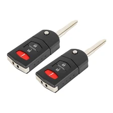 X AUTOHAUX 2pcs Car Replacement Keyless Remote Key Fob Shell Case for Mazda 2...