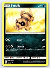 Sandile 83/149 Common Sun & Moon Base Set Pokemon Card - NM