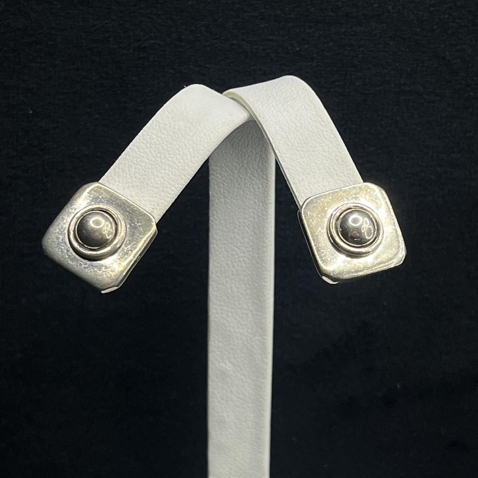 Mexico Geometrical Solid Square Button Stud Every… - image 1