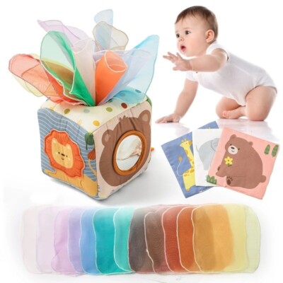 Baby Montessori Spielzeug Magische Taschentuchbox Fingertraining Busy Board Pädagogisch