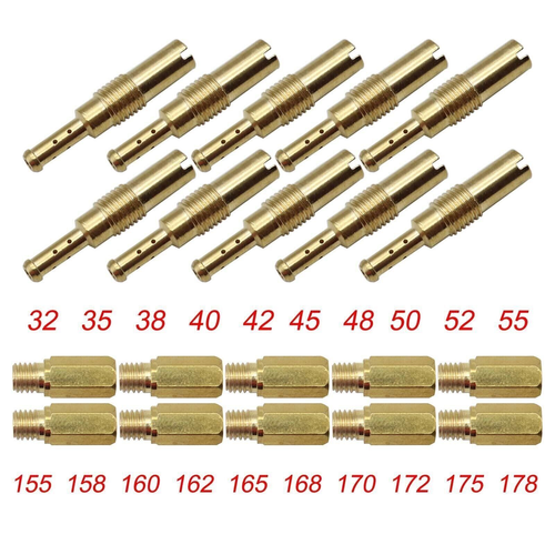 10Pcs Carburetor Main JETS kit & 10Pcs Slow Pilot Jet for PWK Keihin OKO CVK PWM - Picture 22 of 24