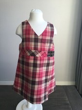 Janie and Jack, Pink Plaid Jumper Front Detail Lined 12 -18 M