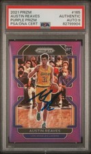 Austin Reaves RC 2021 Panini Prizm /99 Purple Prizm Signed #165 PSA 9 Mint Auto