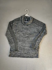 RBX Womens Sweater Large Black Long Sleeve High Neck Activewear Pullover