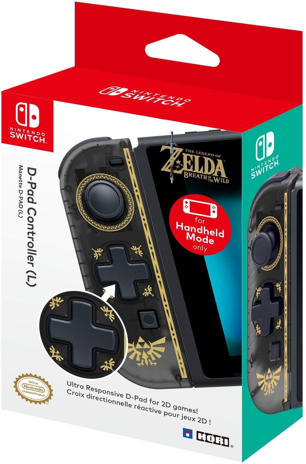 HORI D-Pad Controller (L) (Zelda) Officially Licensed - Ninten (Nintendo Switch)