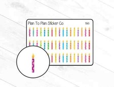 1565 Birthday Candles Planner Stickers.
