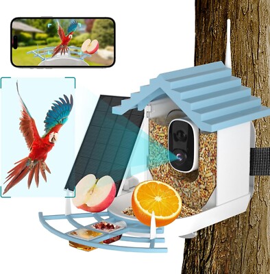 Smart Bird Feeder with Camera, AI Bird Species Recognition, 1080P HD Live View