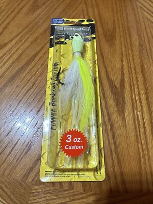 SPRO Power Bucktail Custom Jig 3 oz. Saltwater Fishing Glow Sparkle SPBCGLS-3