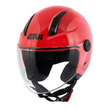 CASCO DEMI JET GIVI H117 B ROSSO PIENO STANDARD INTERNO REMOVIBILE E LAVABILE