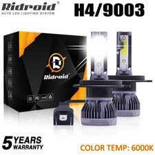 H4 9003 Led Bulb Motorcycle Headlight Hilo Beam 6500k Hid White 8000lm Fanless
