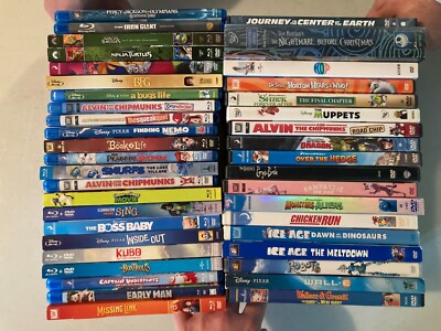 Kids Animated and Live Action Movie Lot DVD Blu-ray Pre