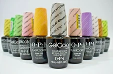 OPI GelColor Soak Off GEL Lacquer Nail Polish Top Base Coat 0.5 oz CHOOSE COLORS
