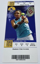 2005 08/9 JP Morgan Chase Tennis Open Session 3 Ticket-Lindsay Davenport