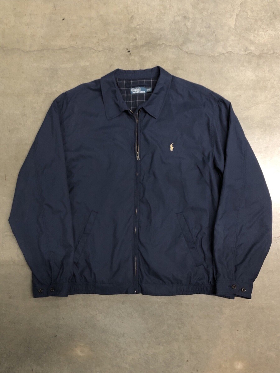 Vintage Polo Ralph Lauren Fabric Lined Harrington Jacket Men's 3XL