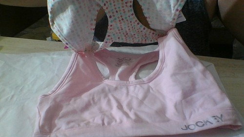 Jockey 2-Pack Girls Medium (7/8) Bralettes NWT Racerback Cotton/Spandex Pink/Dot - Picture 10 of 15
