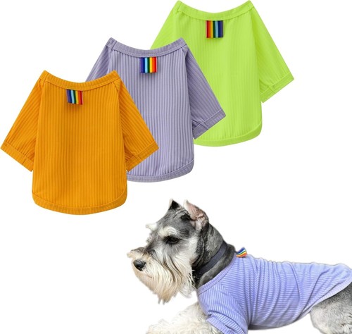 3 Pcs Dog Cooling Shirt Ice Silk Breathable Lightweight Dog Clothes T-Shirts XXL