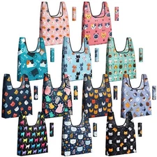 12 Pcs Reusable Grocery Bag Foldable Shopping Tote for Women Washable Tote Ba...