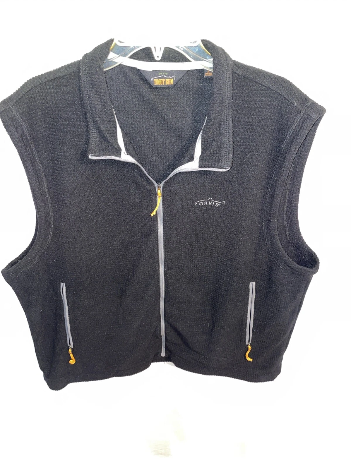 Orvis Trout Bum Mens Active Vest Size XL Black Outdoors Athleisure Fishing