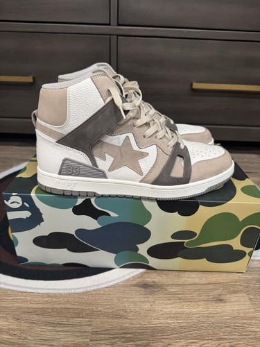A Bathing Ape Bape Sta 93 Hi Tops Herren Größe 13 Grau Wildleder Japan Turnschuhe NEU