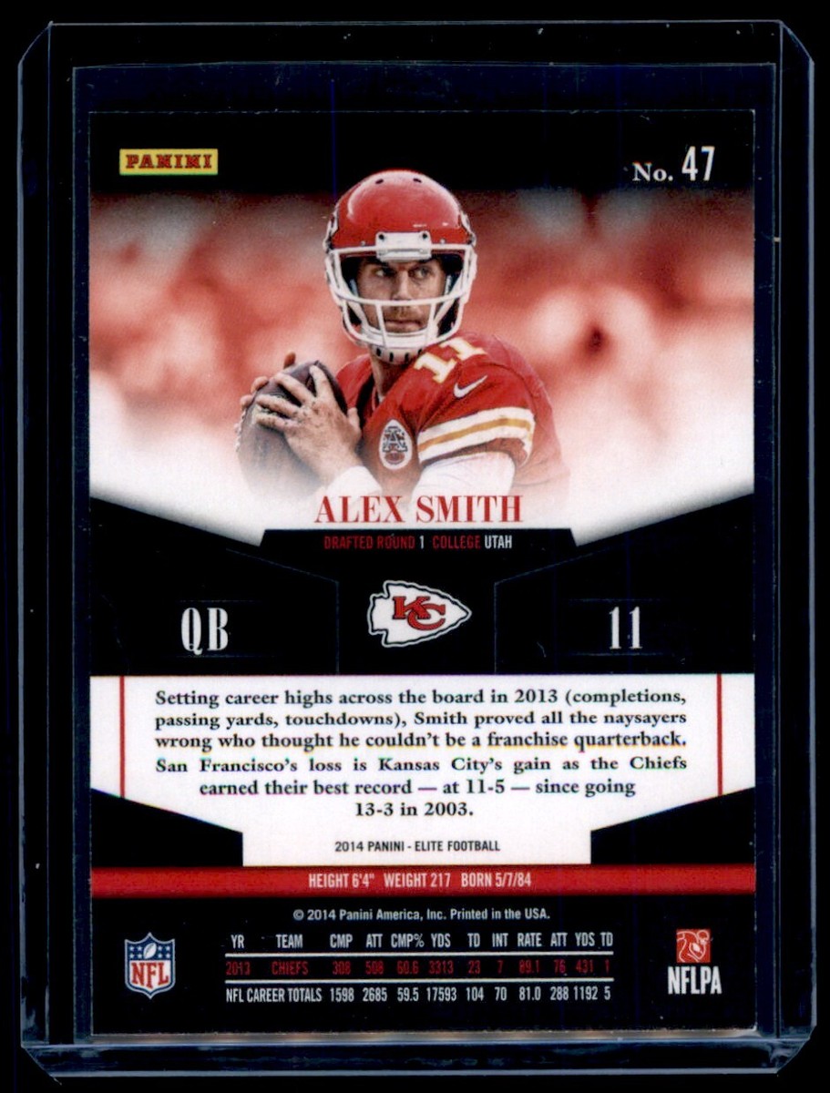 2014 Panini Elite Alex Smith Kansas City Chiefs #47 2071