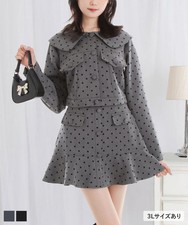 Membership Advance Sale Target Round Collar Dot Set Up Large Size Jirai New
