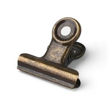 Antique Brass Small Bulldog Clips - Coideal 30 Pack Mini Hinge 22 mm,