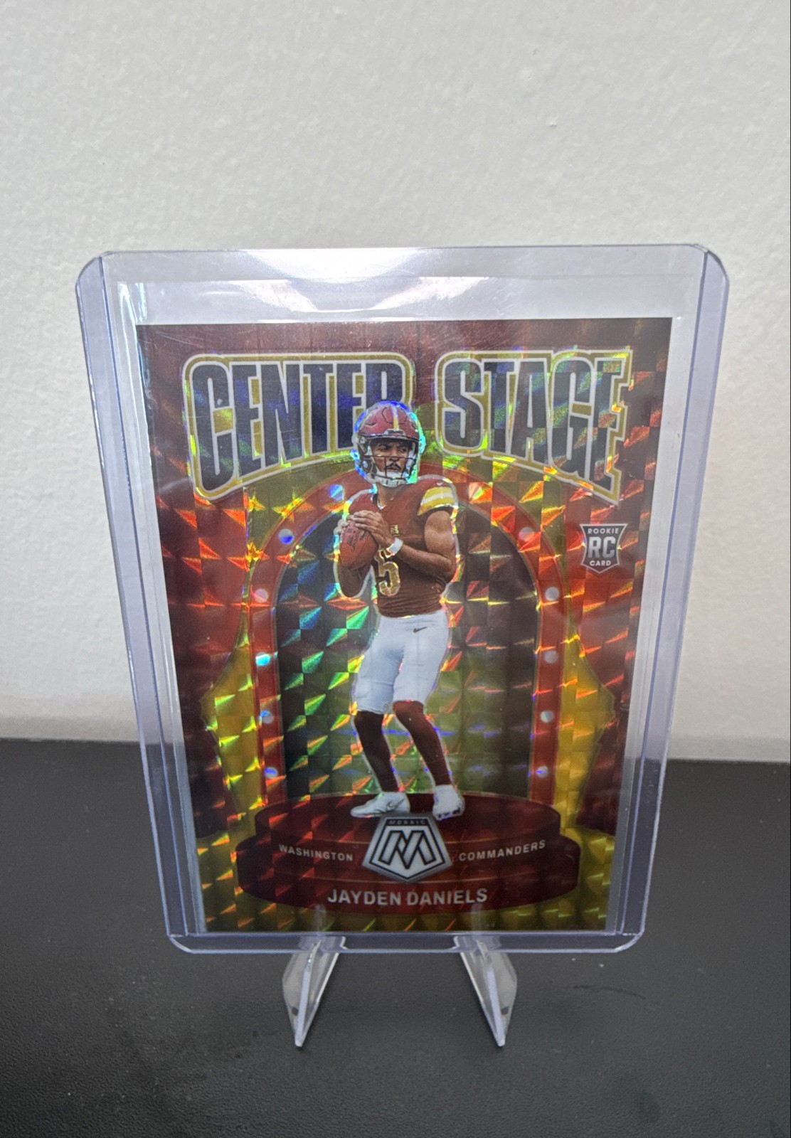 2024 Panini Mosaic - Center Stage Jayden Daniels Gold /10 Mosaic Prizm #8 (RC)