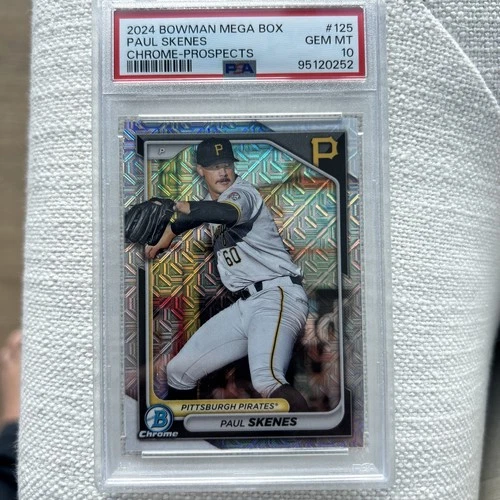 ⭐ 2024 Bowman Mega Box Chrome Prospects Paul Skenes #125 – PSA 10 GEM MINT ⭐