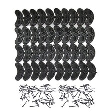 40 pcs Heel Plates Shoe Taps Rubber Tips Sole Heel Repair Replacement with Nails