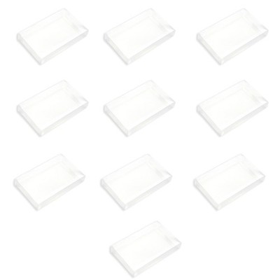 10-Piece Transparent Plastic Protective Cover Game Cartridge Protectors for SNES