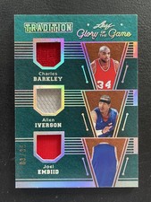 2025 Leaf Glory Of The Game Charles Barkley Iverson Joel Embiid 3/35 Jersey