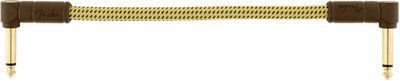 Fender Deluxe Series 6'' Gold Tweed Patch Cable Pair (2) for Pedals, Guitar, Etc