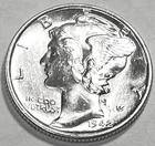 1942 P MERCURY DIME SUPERB GEM BU +  No Reserve  *J2191
