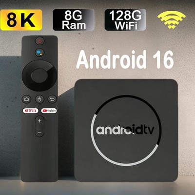 Q10 Smart TV Box Android 14 8K HDR10+ 8GB 128GB Dual WiFi BT5.0 Media Player