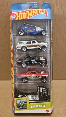 Hot Wheels 5 Pack HW Gassers 55' Chevy Bel Air, Mercury Comet Cyclone,Chevy Nova