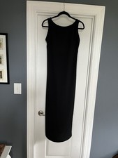 VTG Cache Beaded Long Sleeveless Perfect Little Black Dress Sz 6 EUC