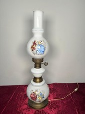 Lume Liberty In Opaline Con Scena Do 2 Dame, Lume Perfettamente Funzionante 