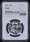 1959 Proof Franklin Half Dollar 50c NGC PF68 - 100% White / Spotless!