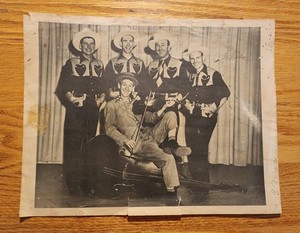 Slim Rhodes And The Log Cabin Mountaineers Band. Photo. Autographed. 1950 Rare.