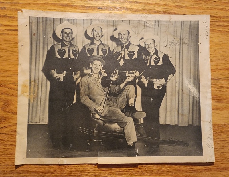 Slim Rhodes And The Log Cabin Mountaineers Band. Photo. Autographed. 1950 Rare.