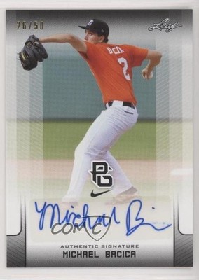 2017 Leaf Perfect Game National Showcase Black 26/50 Michael Bacica Auto w5c