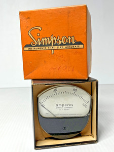 Minneapolis Honeywell Regulator Co Amperes Gauge MM3 0-120 w Vintage Simpson Box