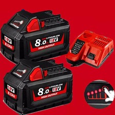 Battery Replace Milwaukee M18 18V 12.0AH Extended Lithium 48-11-1880 or Charger