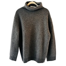 Vince 100 Cashmere Turtleneck Sweater Womens Size S Gray Green Quiet Luxury