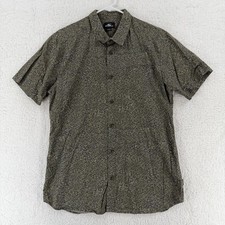 O'Neill Shirt Mens Large Green Leaf Print Modern Fit Short Sleeve Hawaiian Aloha