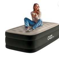 Cozi by Tzumi 20" Twin Size Air Mattress with Built-In AC Electric Pump and Stor